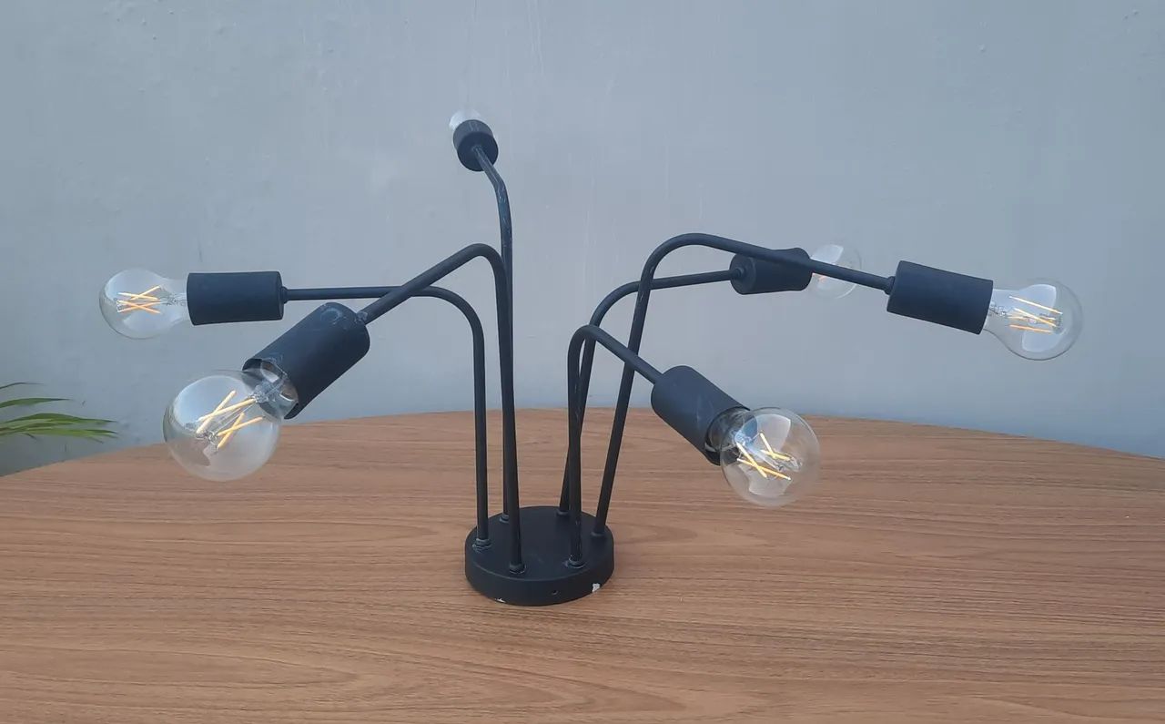Lustre luminaria aranha com lâmpadas  - Foto 4