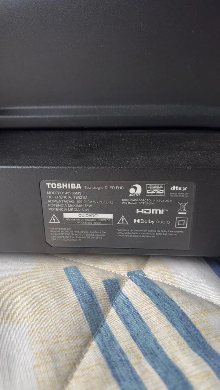 Televisão Toshiba 43 polegadas para retirada de peças ou conserto - Foto 4