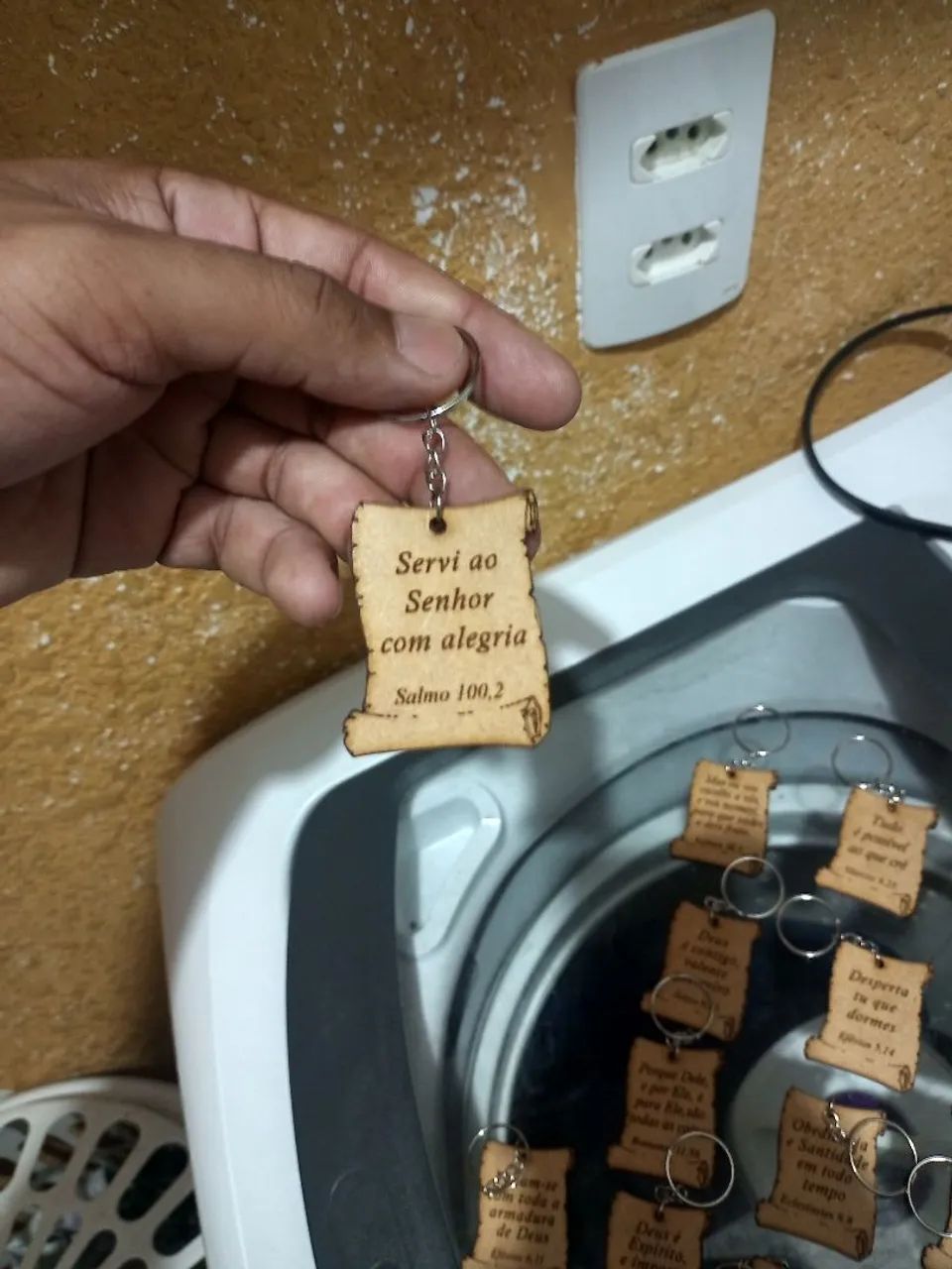 Versículos Bíblicos Chaveiros. Em Madeira MdF.