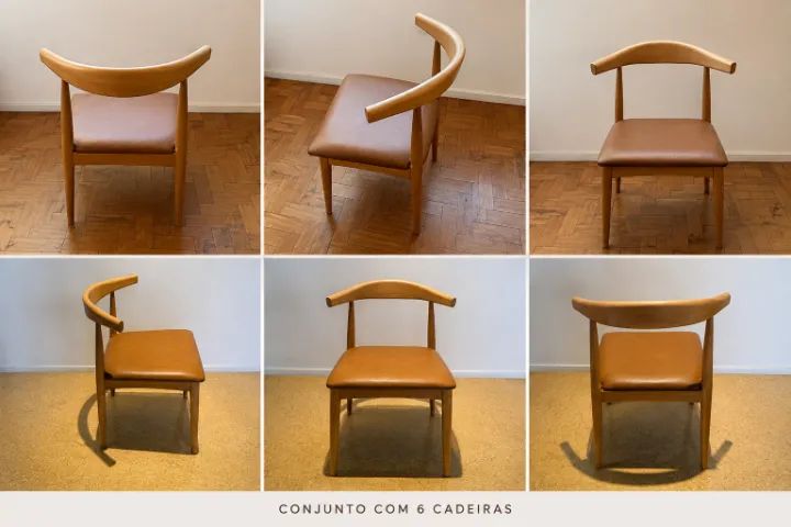 Conjunto de 6 Cadeiras de Jantar Elbow - Foto 2