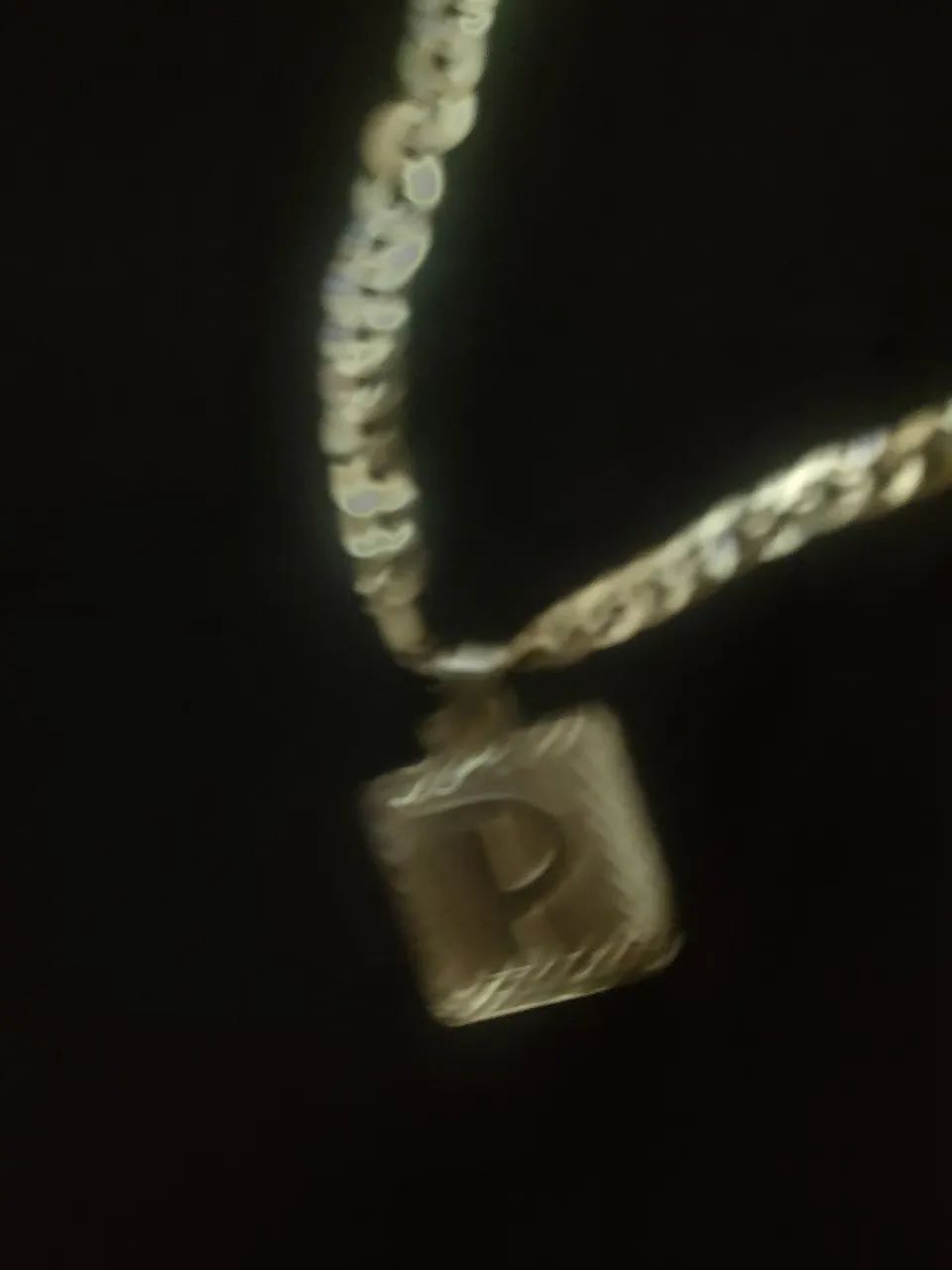 Cordão de pra banhado em ouro top motivo saúde  - Foto 4