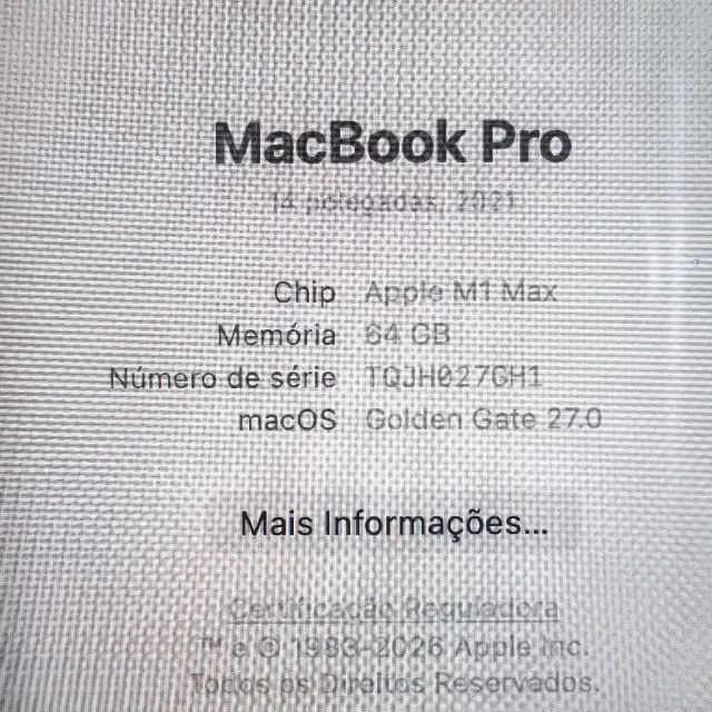 MACBOOK PRO 14 M1 MAX 64GB/1TB - 24GPU - 174C - SILVER - Foto 4