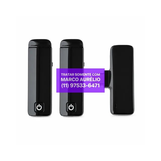 Microfone Lapela Sem Fio Duplo Wireless Micro Usb C - R$ 100