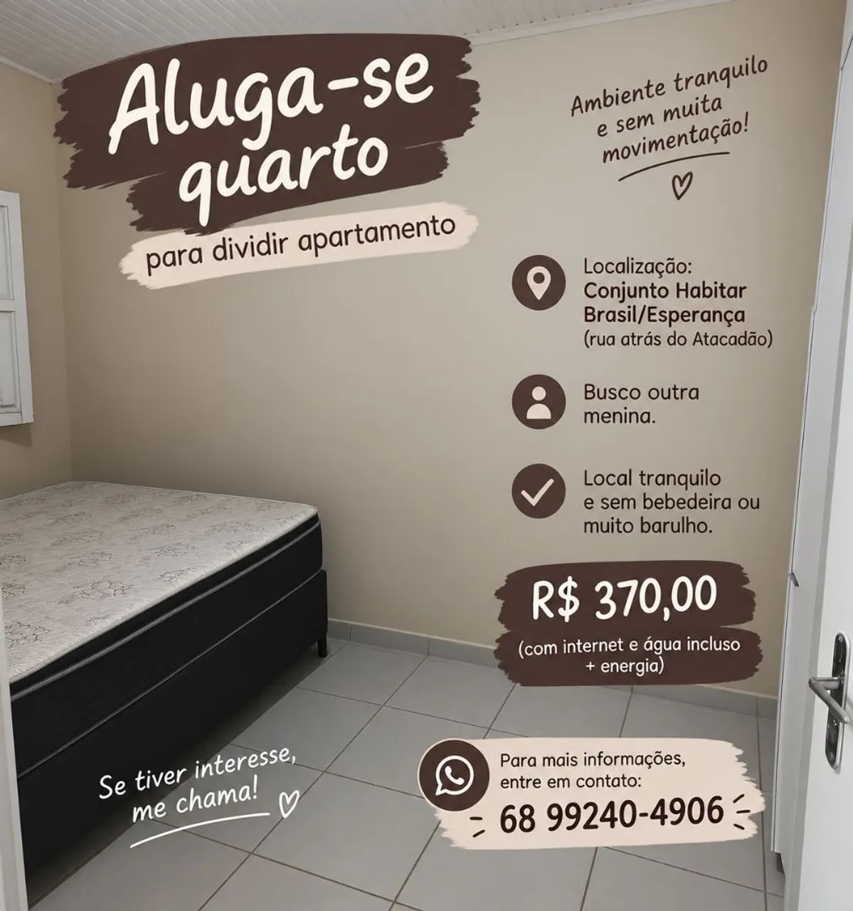 BUSCO COLEGA DE QUARTO - apartamento 2 quartos - Foto 2