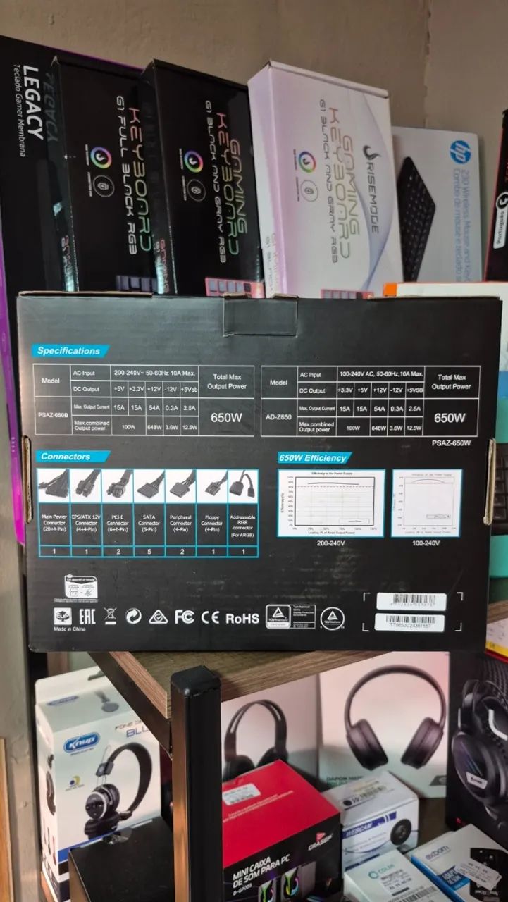 Fonte 650w 80 Plus nova, lacrada, com garantia! - Foto 2