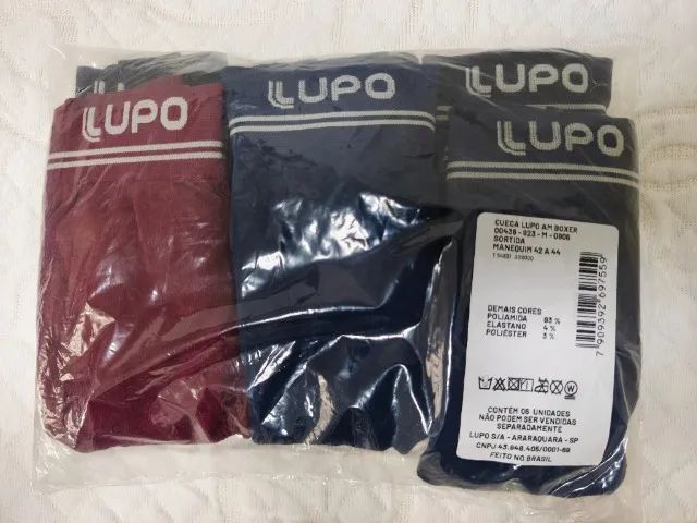 Kit de 6 cuecas Lupos sem costura originais lacradas de fábrica - Foto 4