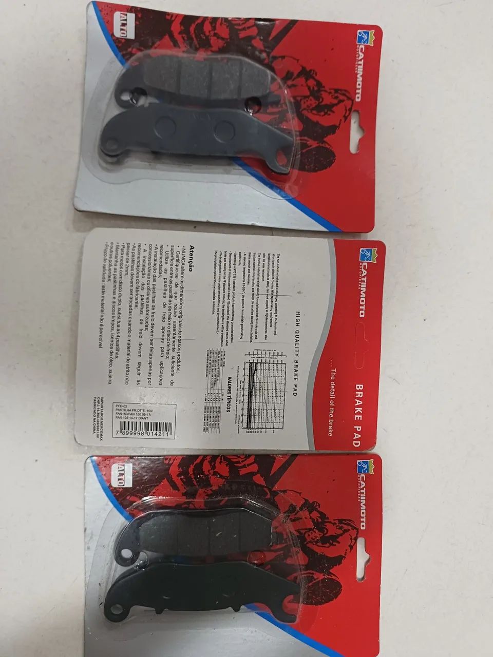 3 pares Pastilhas de freios moto CG 150 - Foto 3