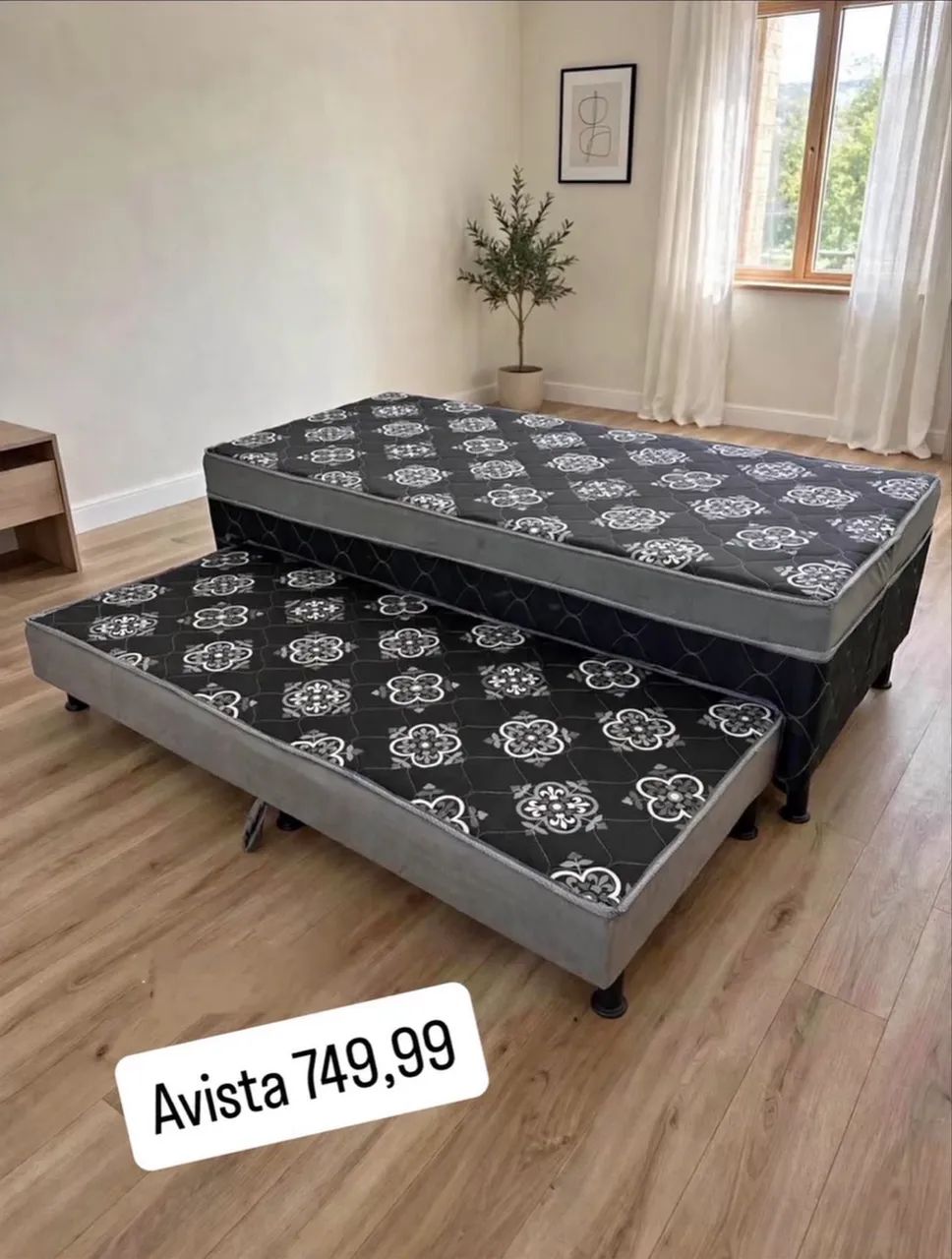 Cama com auxiliar (entrega grátis)