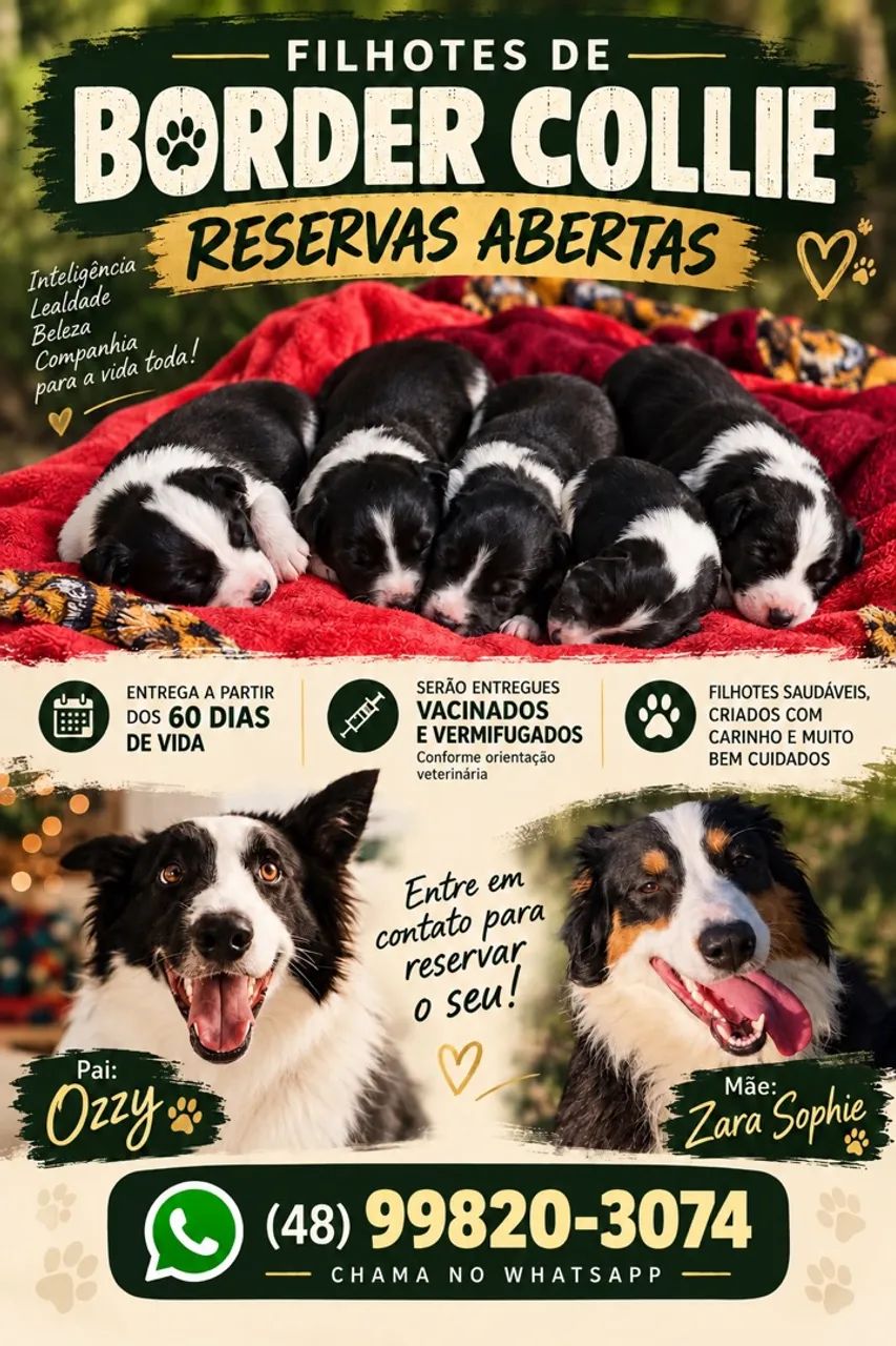 Filhotes Border Collie 
