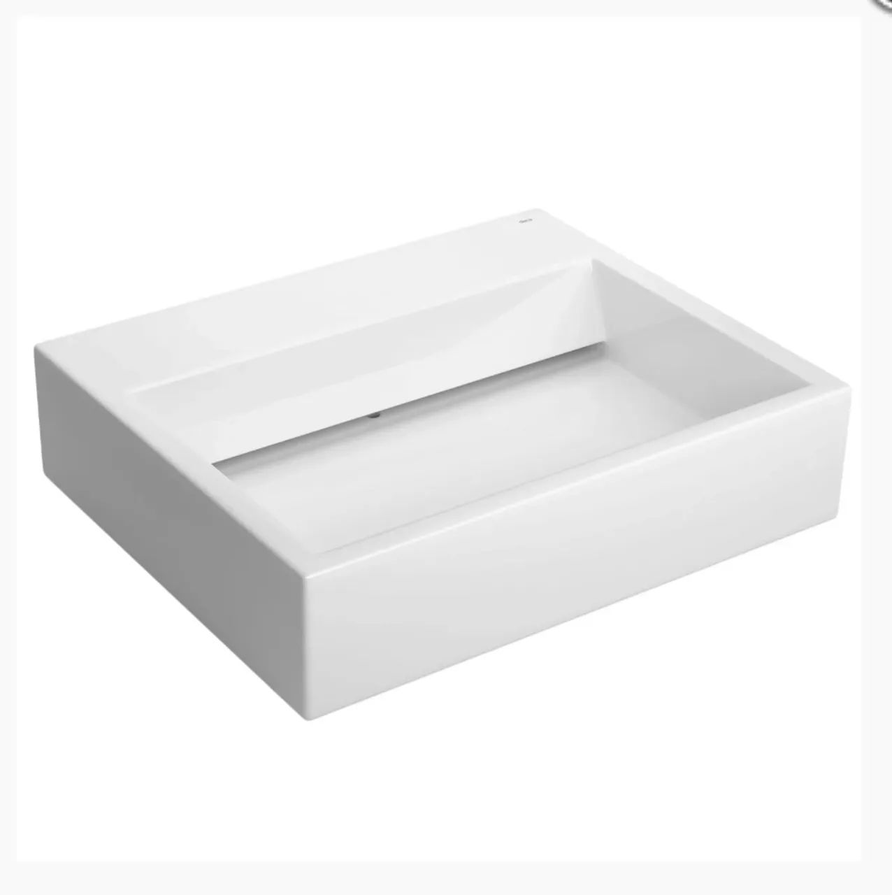 Cuba de Apoio para Banheiro Retangular L87 Branco - Deca - Foto 2