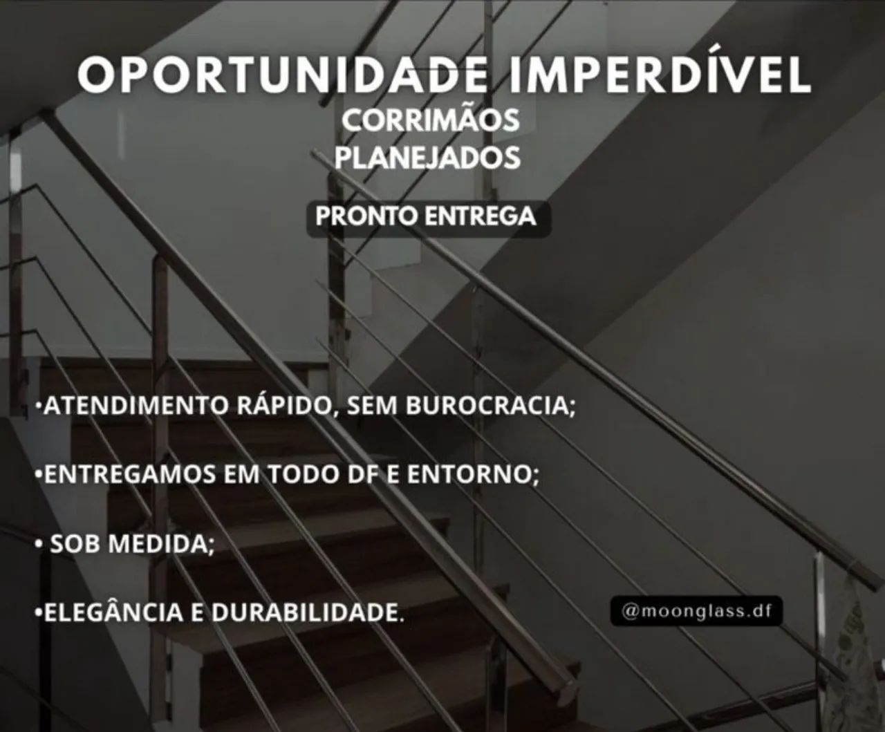 Corrimão em alumínio- equipe profissional 
