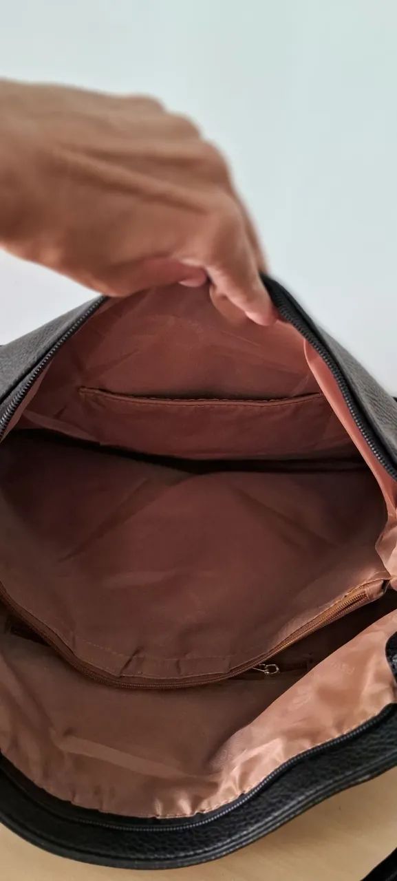 Bolsa de couro sintético (Pavão de ouro) - Foto 4
