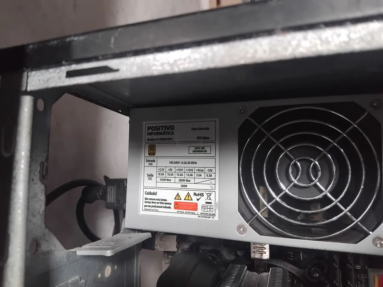 fonte 300w 80 plus pfc