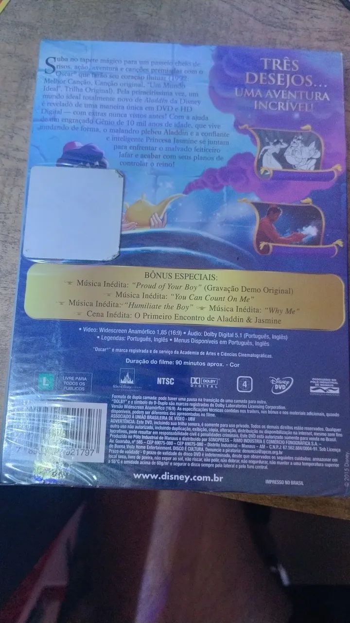 DVD Aladdin Diamante - LACRADO - Foto 3