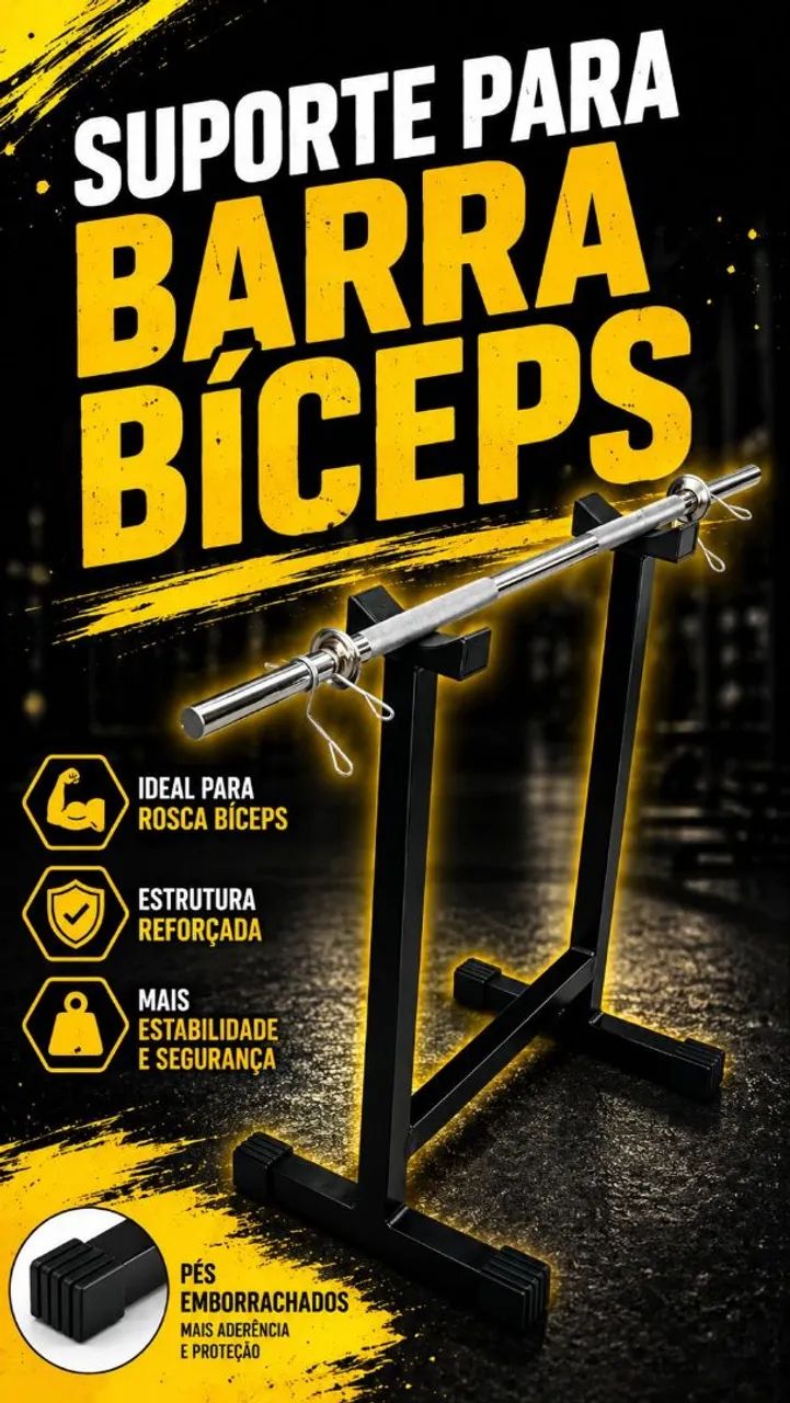 Suporte fixo para barra bíceps 