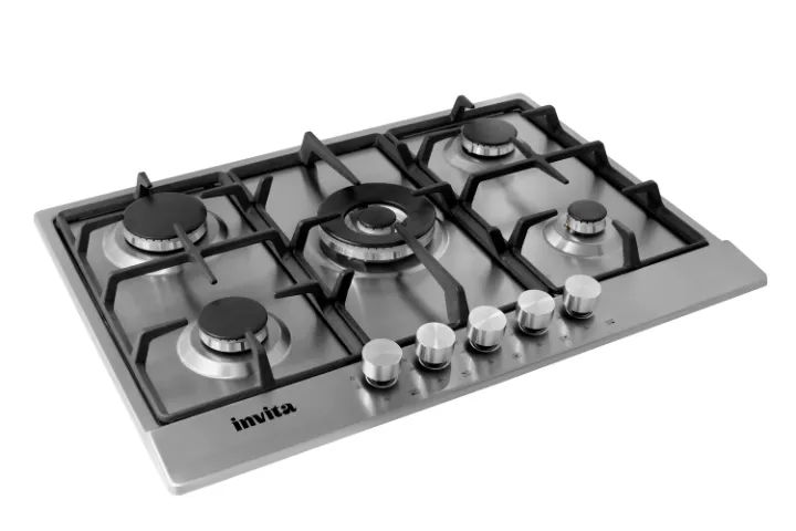 COOKTOP INVITA 5 BOCAS INOX GRADES FERRO FUNDIDO 70CM A GAS I-CKG-5Q-70-XX-3TNA - Foto 2