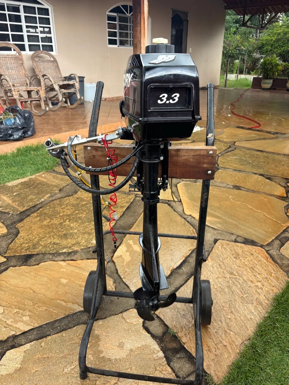 Motor Mercury 3.3hp adaptado pra caiaque. - Foto 6