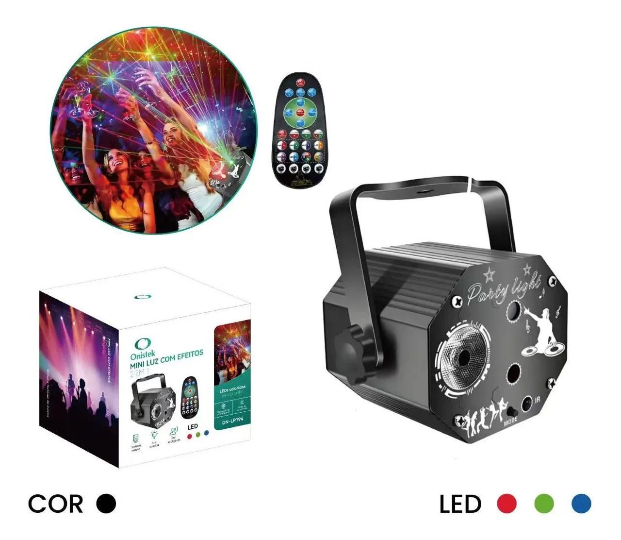Mini Projetor Laser Rgb Jogo De Luz Iluminação Festa Led