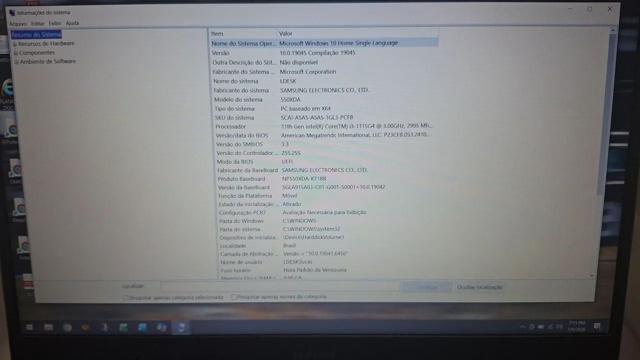 Notebook Samsung I3 11 , 