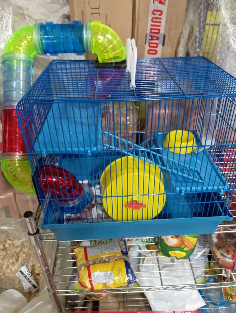 Gaiola com tubos e acessórios, para hamster ou Roedores  - Foto 3