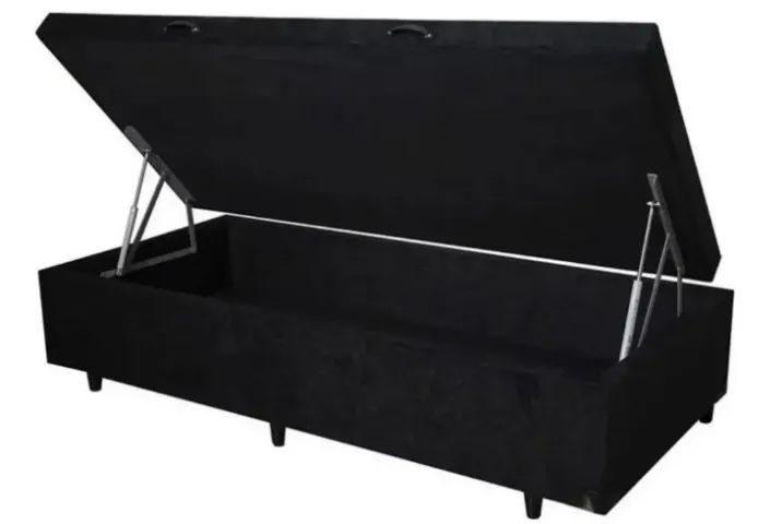 Cama Box com Baú de solteiro + Colchão 