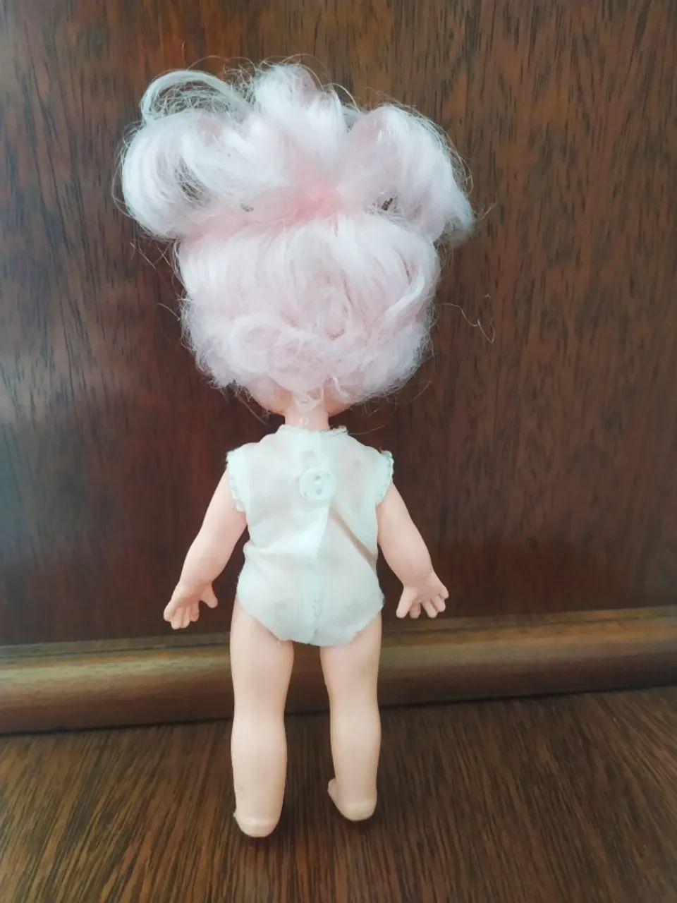 Boneca Moranguinho Antiga de Cabelo Rosa - Foto 2