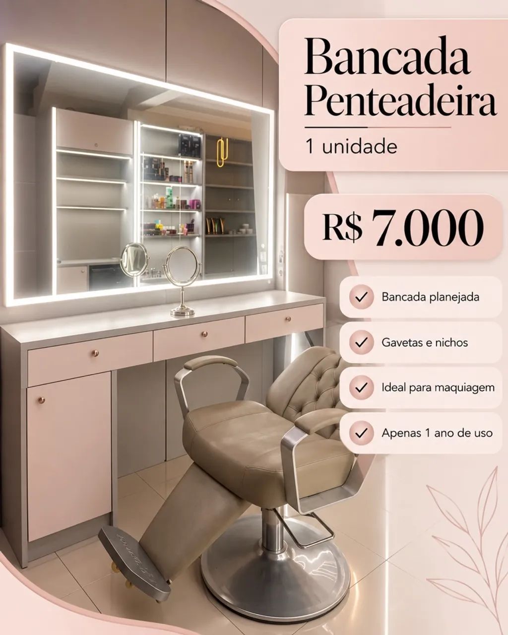 Bancada para maquiagem  