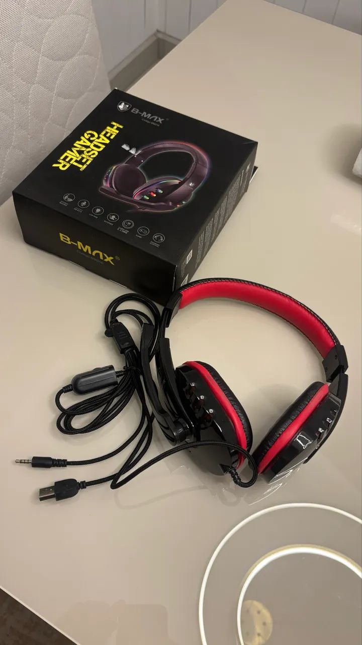 Fone Headset Gamer B-Max BM216 (Novo, na caixa. Nunca usado) - Foto 3