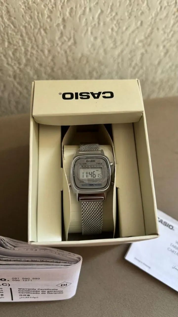 Relógio Casio Vintage Prata Feminino (NOVO) SEM MARCAS DE USO original/manual - Foto 5
