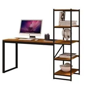 Mesa Escritório Com Estante DIVIDIMOS EM ATÉ 10X SEM JUROS - Foto 2