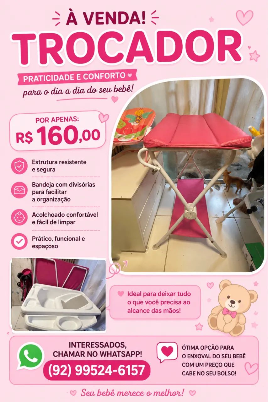 Trocador e banheira 