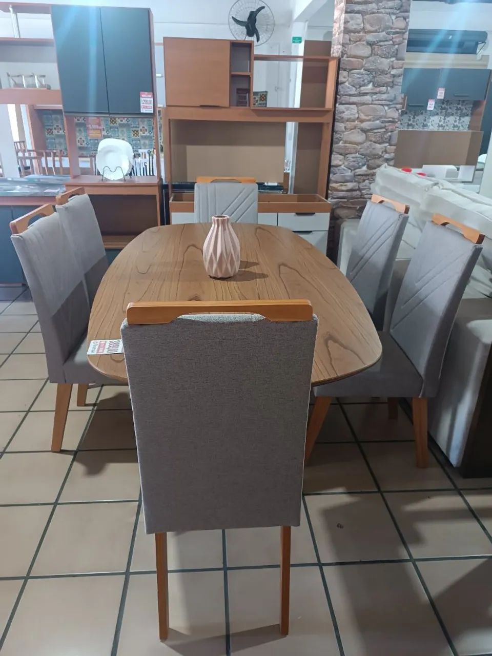 Mesa de Jantar Orgânica Com 6 Cadeiras (Novo) - Foto 3