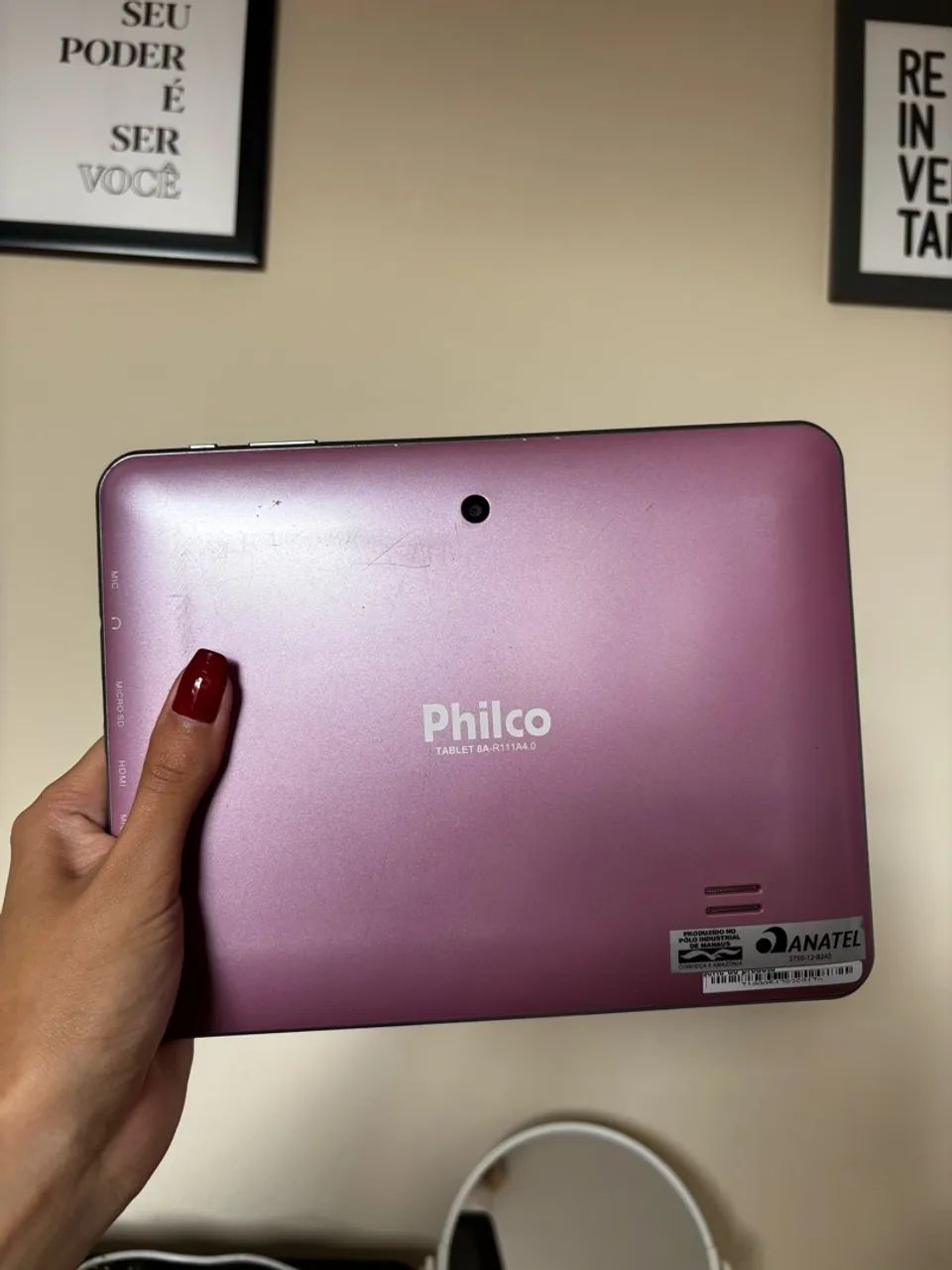 Tablet Philco 8 Polegadas Rosa com Caixa e Capa - Para Peças ou Conserto - Foto 2