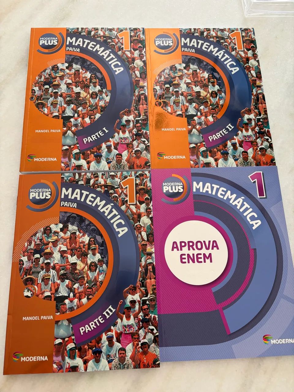 Coleção Moderna Plus Matemática 1 - Manoel Paiva - 4 Livros - Estado de Novo