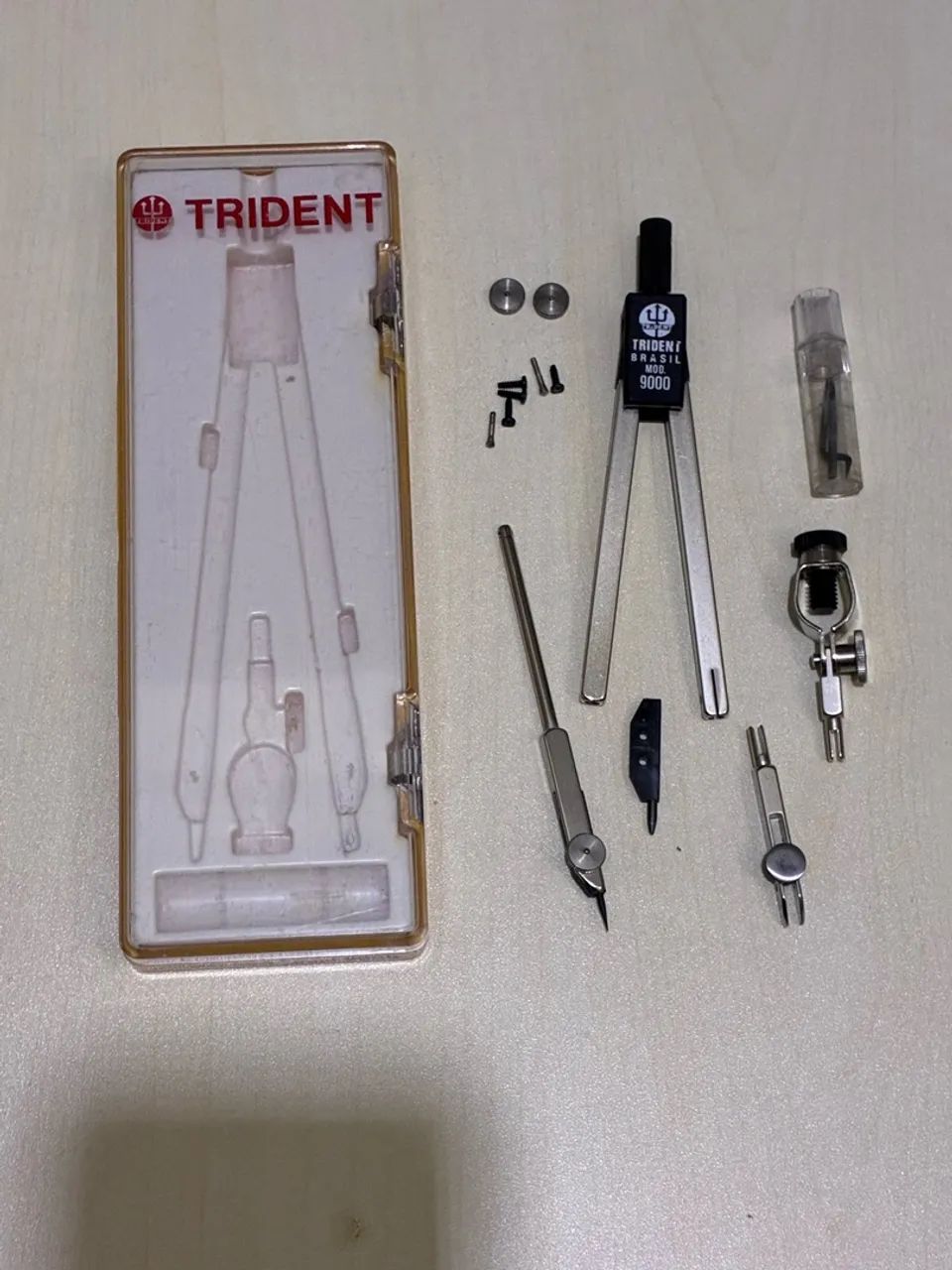 Compasso Trident Mod. 9000 - Completo e em Ótimo Estado de Conservação