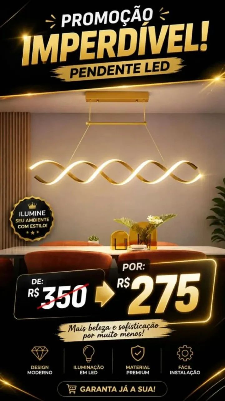 Promoção Pendente led 