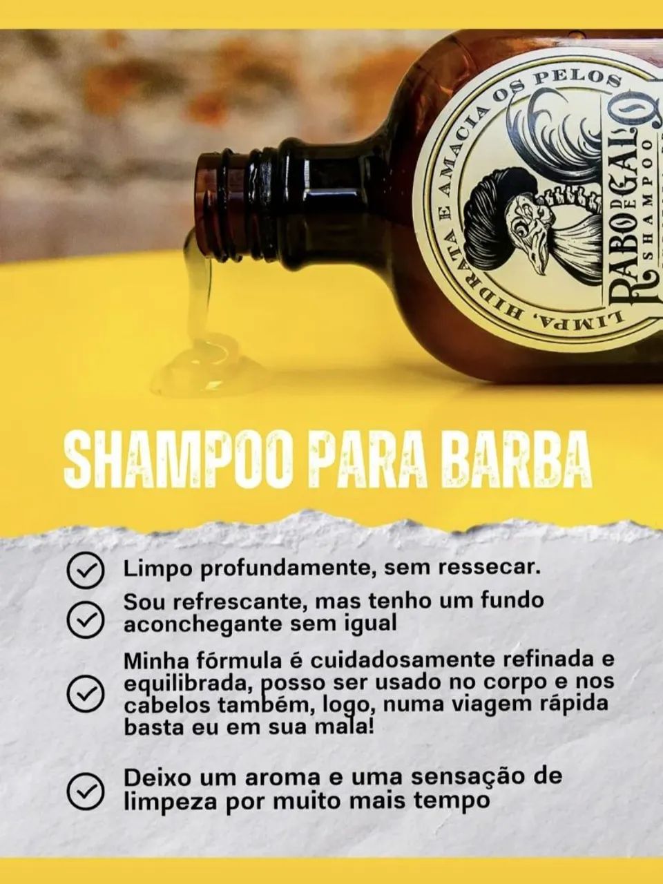 Shampoo e Balm Masculino para Cabelo e Barba - Foto 4