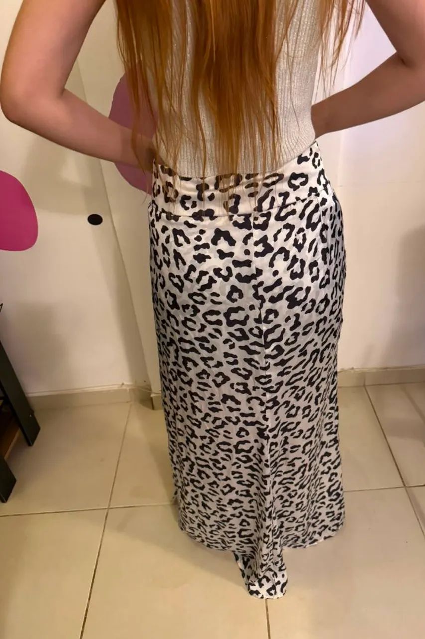 Saia Alta Onça Preto e Branco P/M - Foto 5