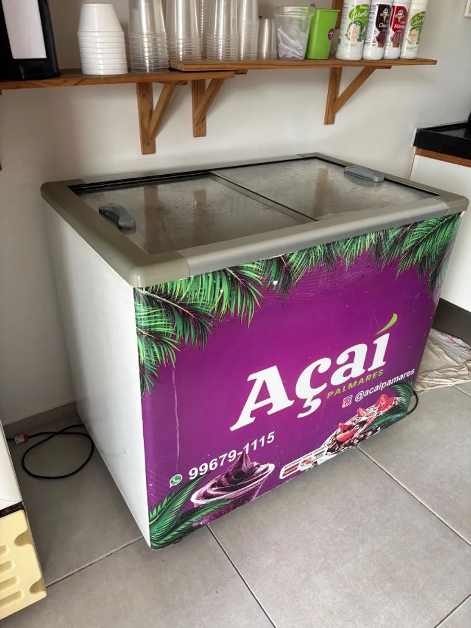 Freezer horizontal com tampa de vidro  - Foto 2