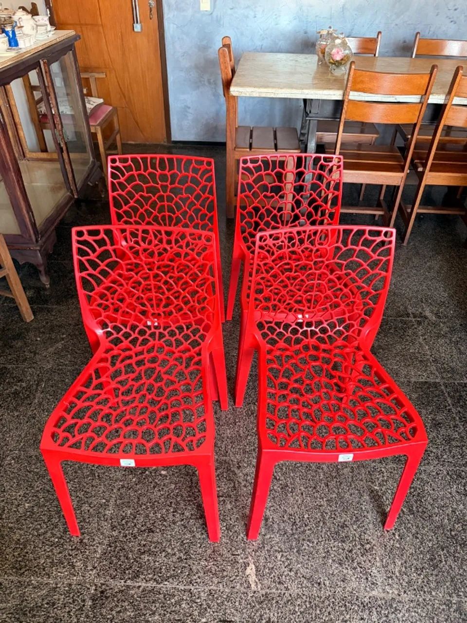 CONJUNTO CADEIRAS VERMELHA 