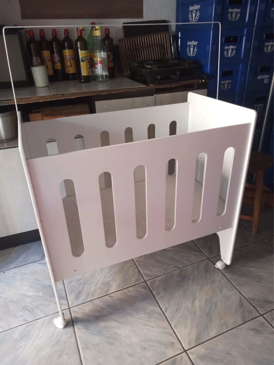 Mini Berço Moises Com Colchão E Rodinha Multifuncional 