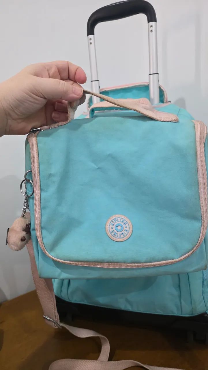 Mochila Kipling Azul + lancheira - Foto 4