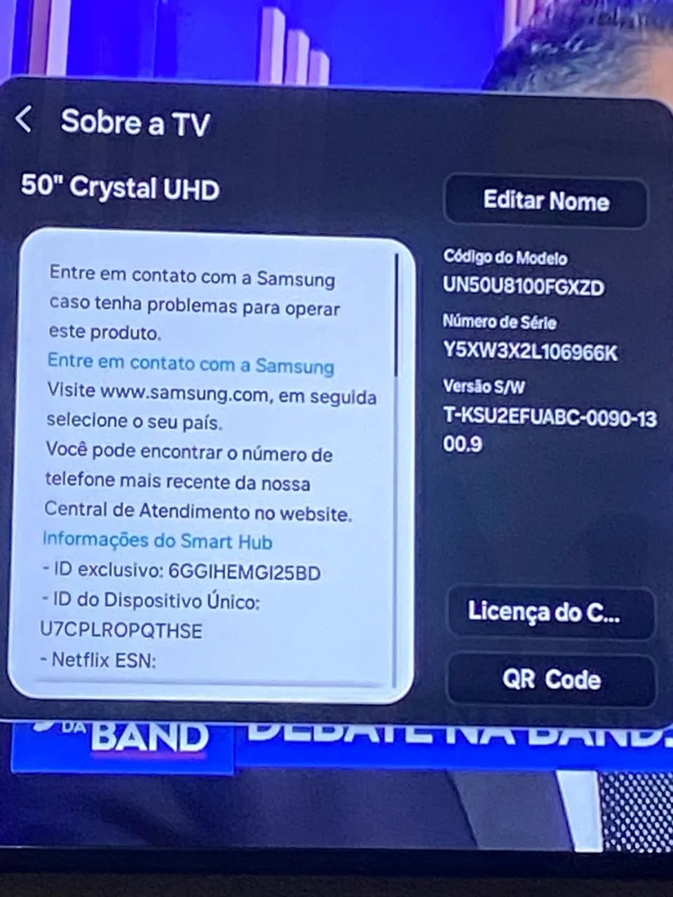 Televisão 50 polegadas novíssima com plástico na tela! 