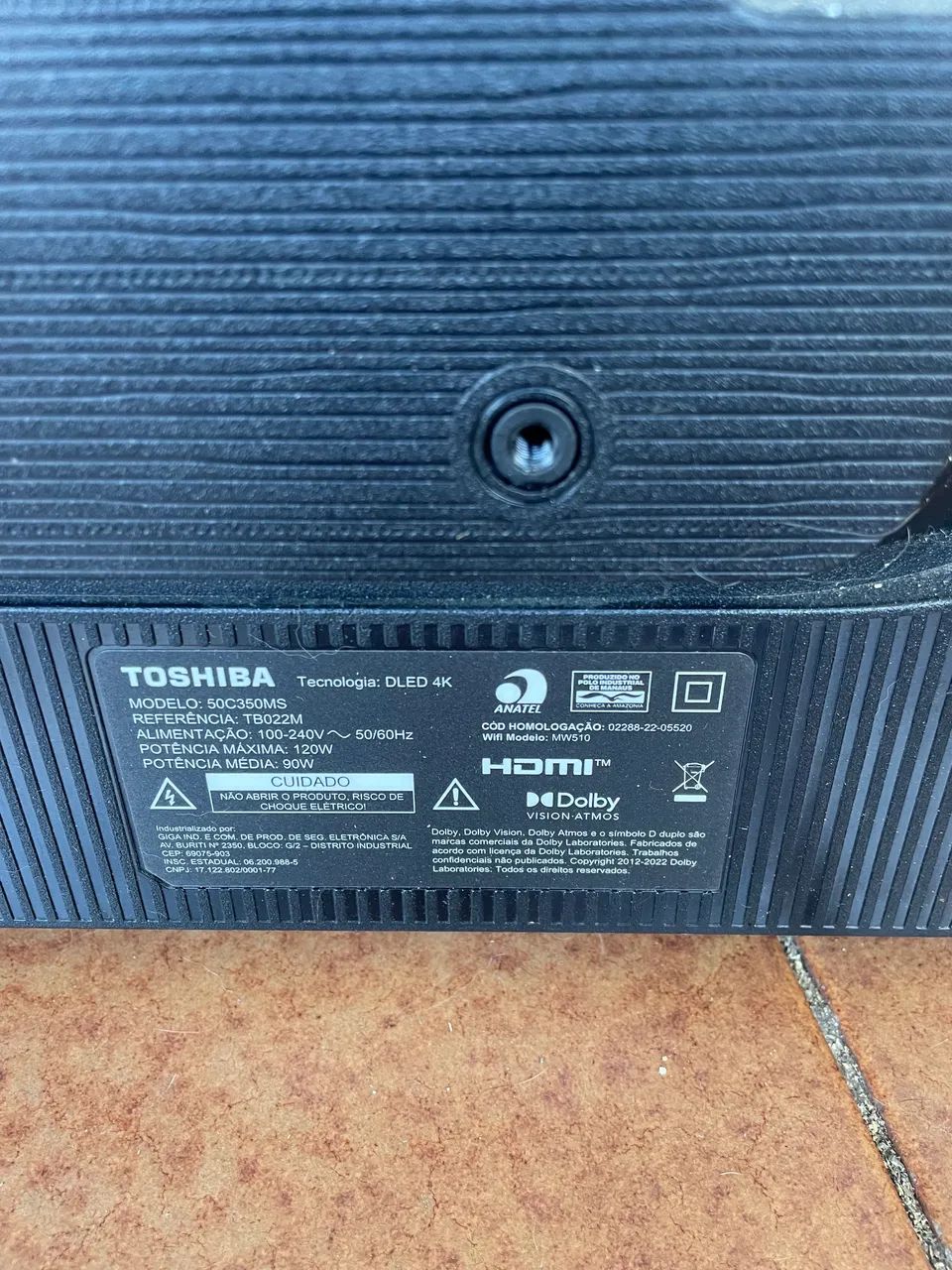 TV toshiba 55 polegadas com a tela quebrada 