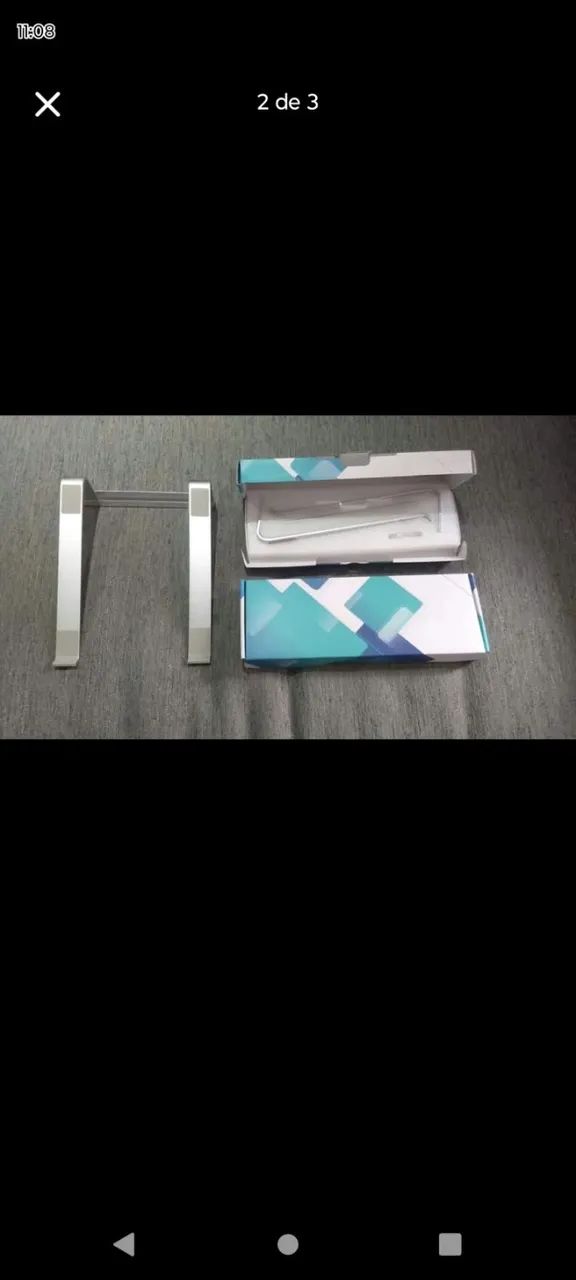 SUPORTE DE ALUMÍNIO PARA NOTEBOOK E TABLE - Foto 3