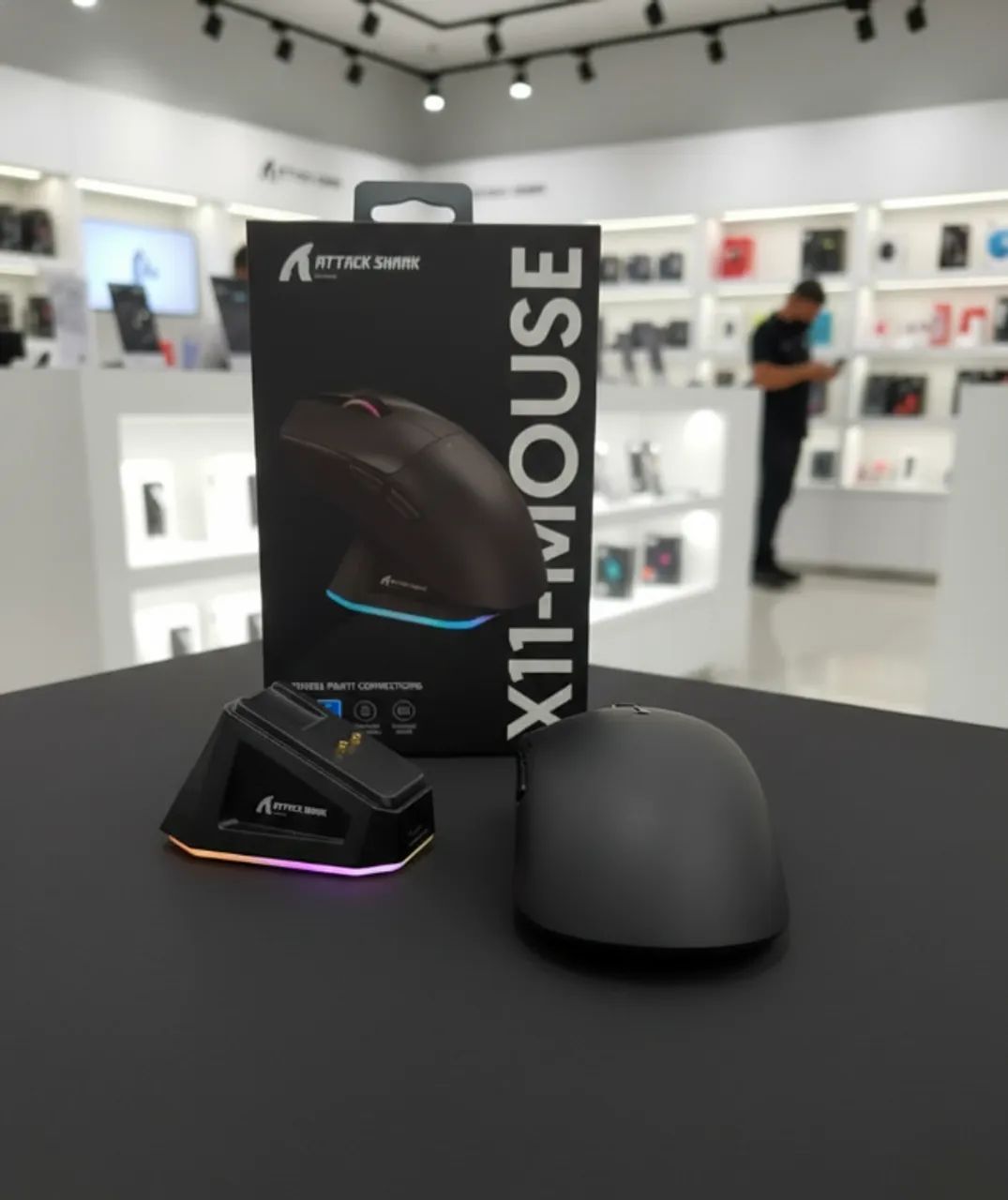 MOUSE ATTACK SHARK X11 - PRETO - Foto 2