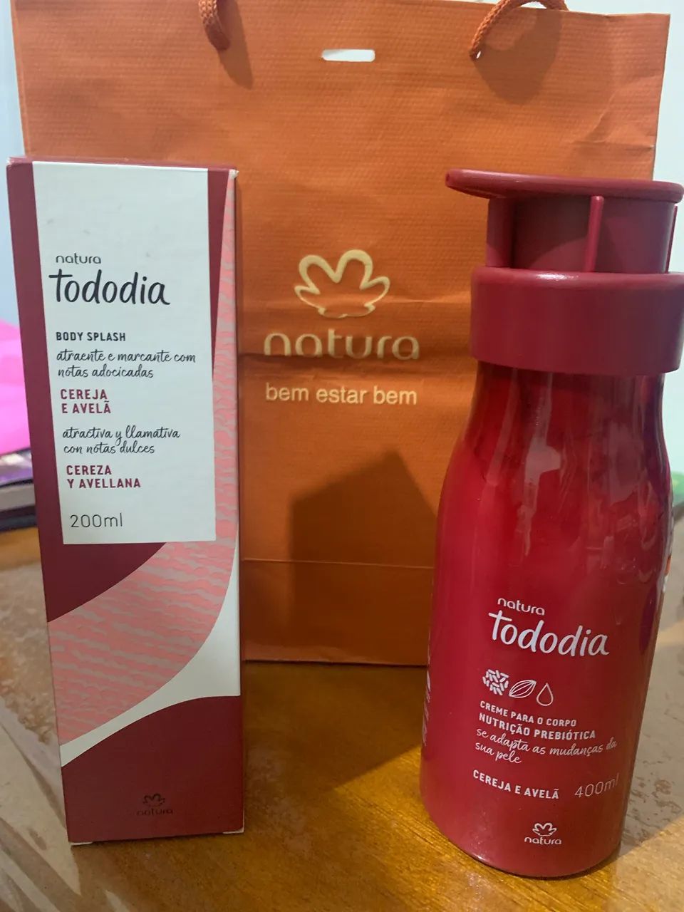 Kit natura cereja e avelã 