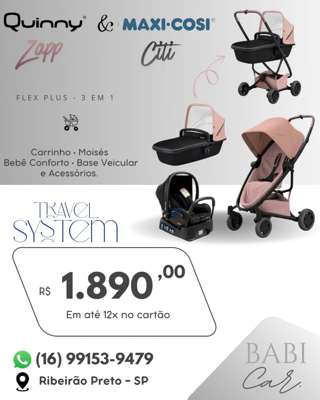 Carrinho de bebê quinny zapp flex plus  - Foto 2