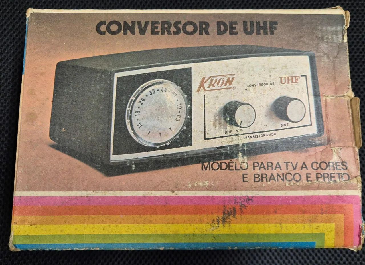 Conversor de Sinal UHF Marca Kron Anos 80