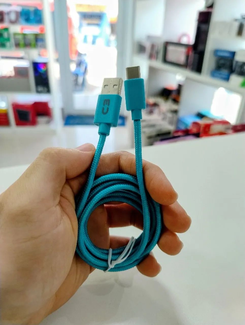Cabo USB para USB-C C3Tech CB-C11BL 1m 2A - Foto 2